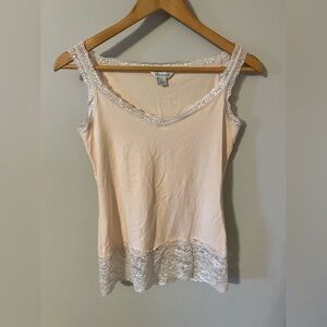 Sundance Elan Lace Tank Blush Size Small